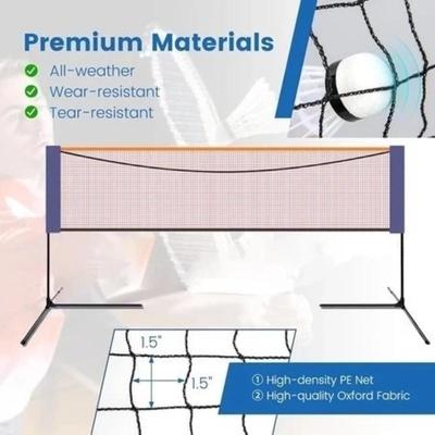 Folding Volleyball Tennis Badminton Net Portable Badminton Net Set Frame Outdoor Sports Training Supplies