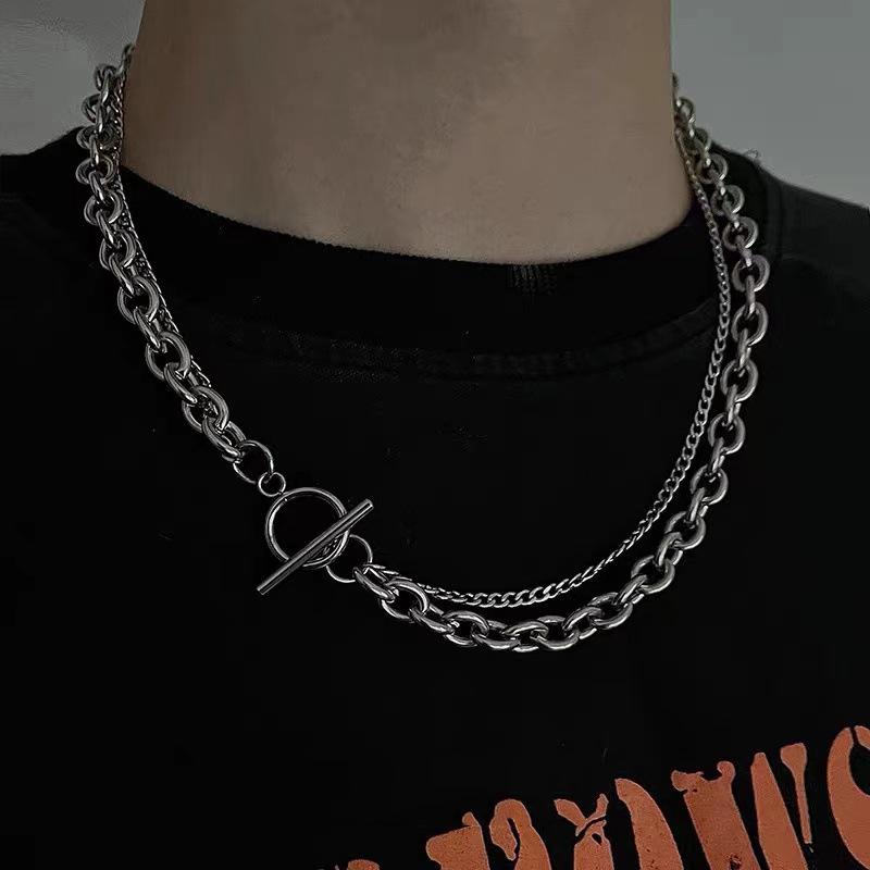 Kpop Zircon Cross Star Beaded Necklace Men Imitation Pearl Star Pendant Necklaces Y2K Hiphop Star Tassel Choker Necklace Unisex
