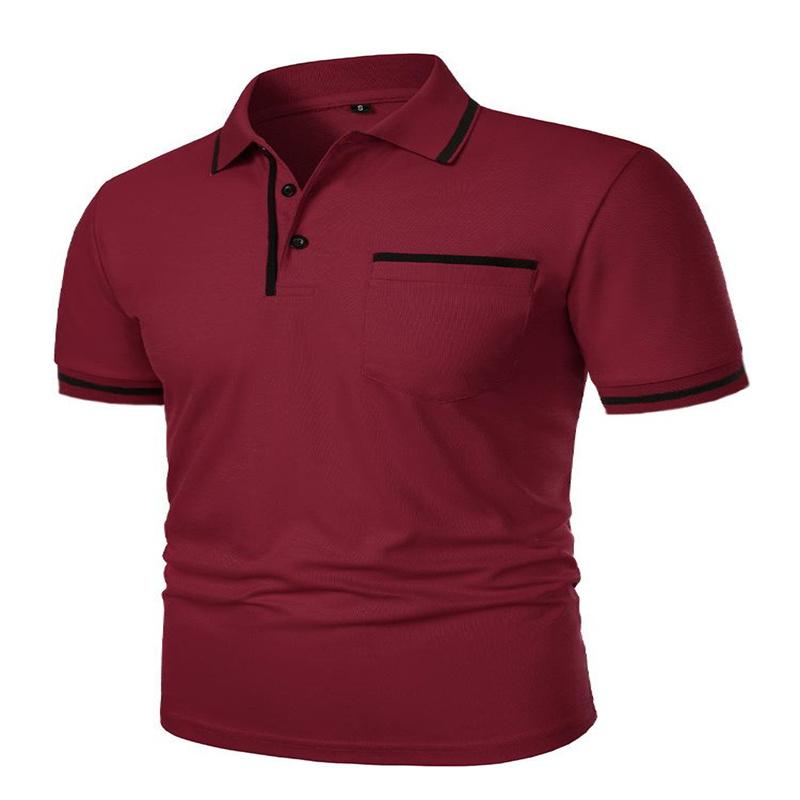 2026 Summer Men's Short-sleeved Turtleneck POLO Shirt, Simple Business Casual Pure Color Style, Breathable and Versatile