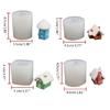 4x Silicone Mould Small House Resins Mould 3D Hut Candle Castings Molds
