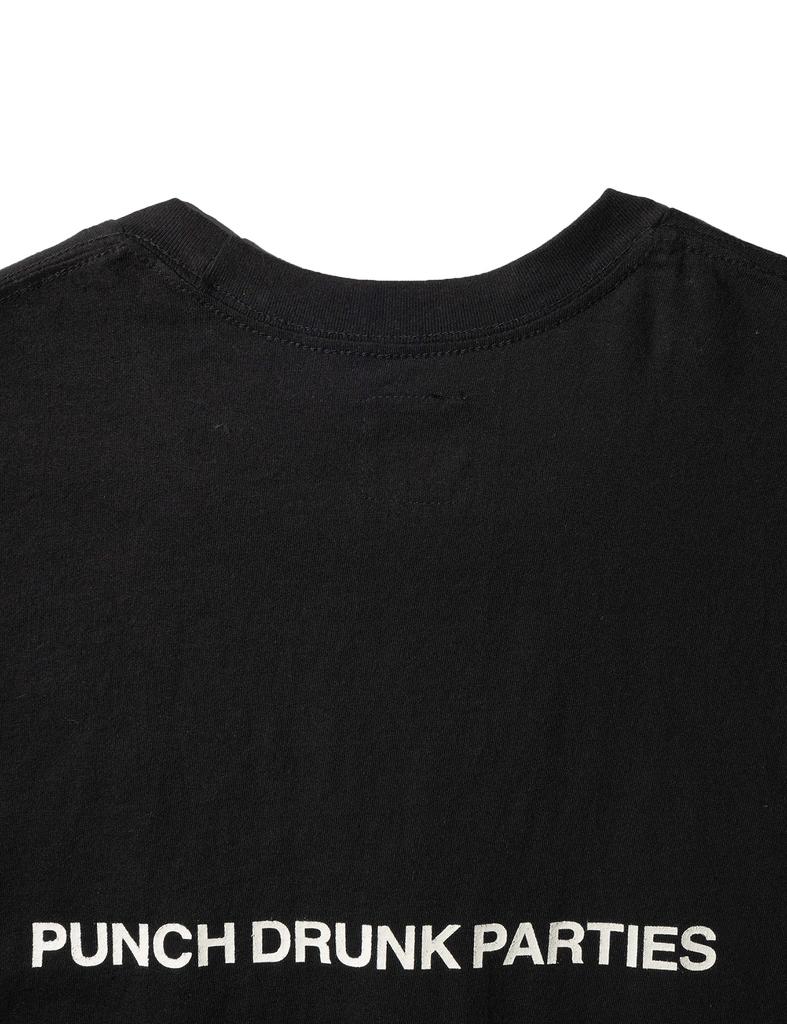 PUNCH DRUNK PARTIES Circle Logo Narrow Tee (Black)