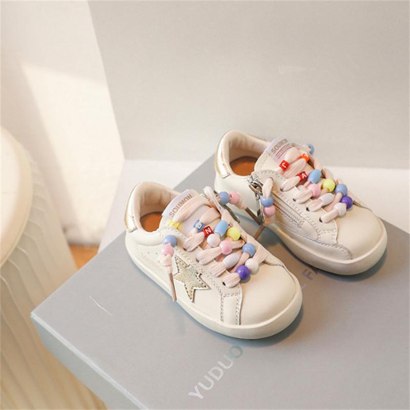 

New Spring Children Shoes Leather Breathable Kids Casual Shoes Non-slip Fashion Toddler Girls Sneakers EU 21-30 23