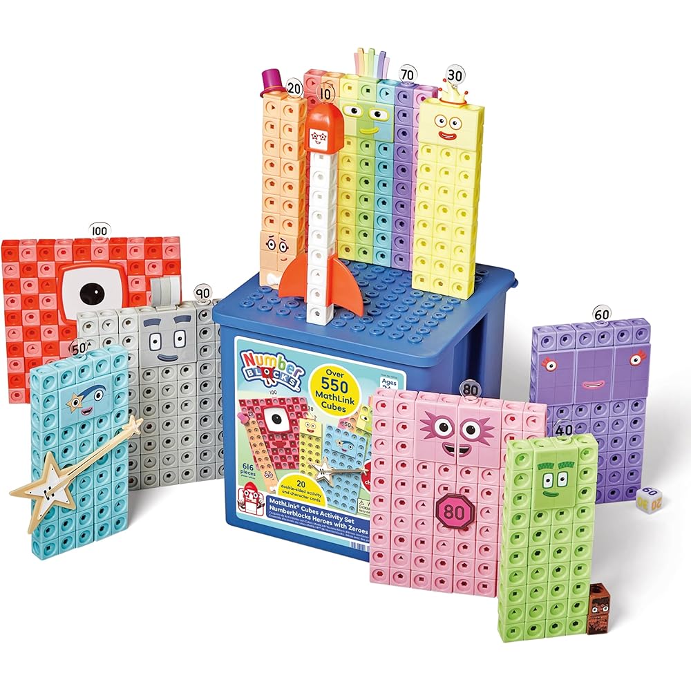

Numberblocks MathLink Cubes Activity Set 552 Pieces Educational Toy with Guide for Ages 3 and Up