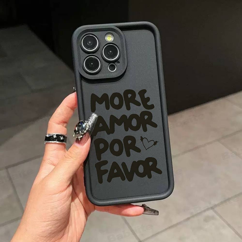 Love Heart More Amor Phone Case For IPhone 16 15 14 Plus 13 12 11 17 Pro Max Pro Soft Cover