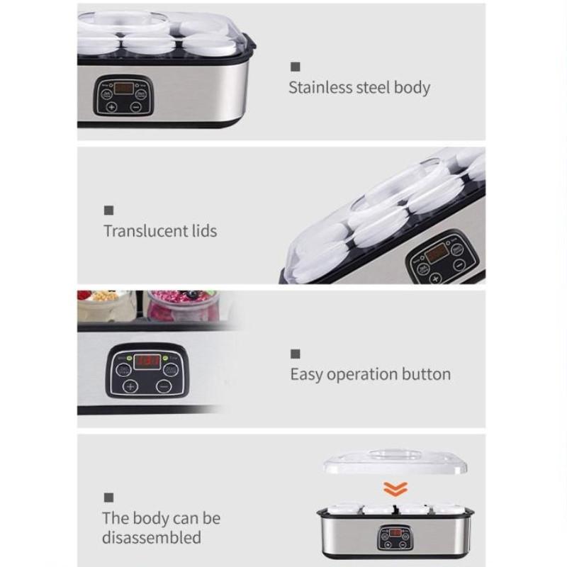 Multifunctional Automatic Yogurt Machine Household Stainless Steel Food Processing Equipment Professional Homemade Yogurt Maker