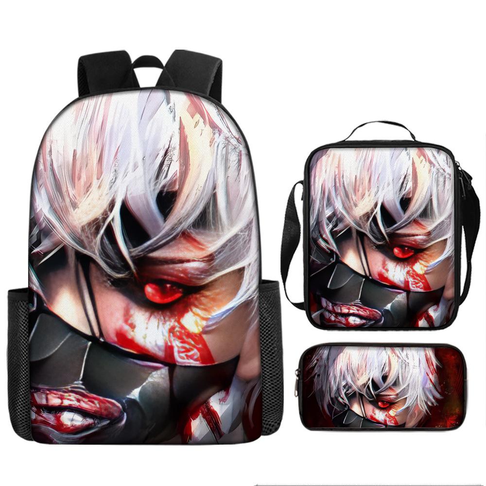 Anime Peripheral Backpack Tokyo Ghoul Food Backpack Kimuken School Bag Computer Bag Tokyo Ghoul Backpack