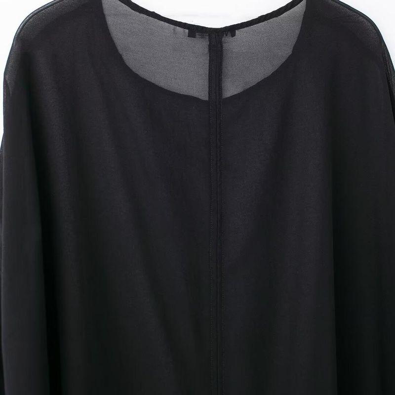 Kaslead New Arrival Women's Clothing Fashion Style Fashionable Asymmetric Translucent Cape Coat 2856222