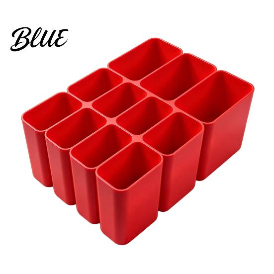 Desktop Cord Keeper Drawer Bin Storage Box Data Cable 11 Compartment Space Saving Plastic Organizer