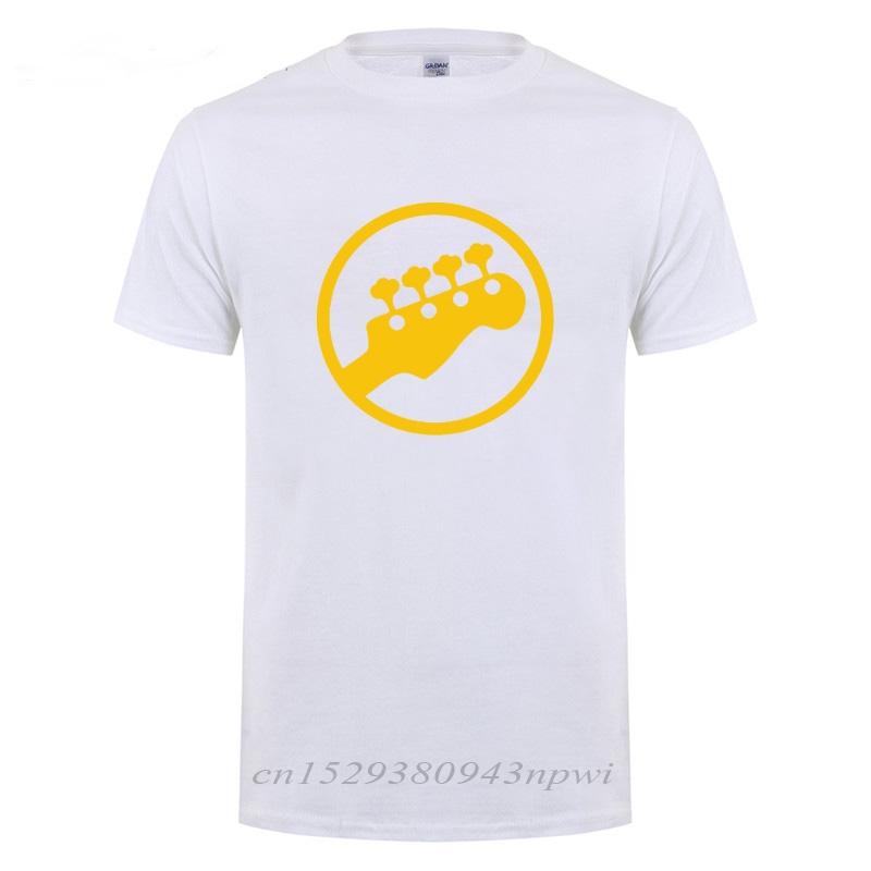 Bass Headstock Guitar Symbol Guitarist Player Musicians Music Rock TShirt Funny Birthday Gift For Men O Neck Cotton T Shirt Tee