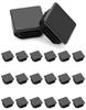 Lot of 20 Black Plastic Square Caps 30 X 30 Mm – Non-slip Pads for Furniture Feet