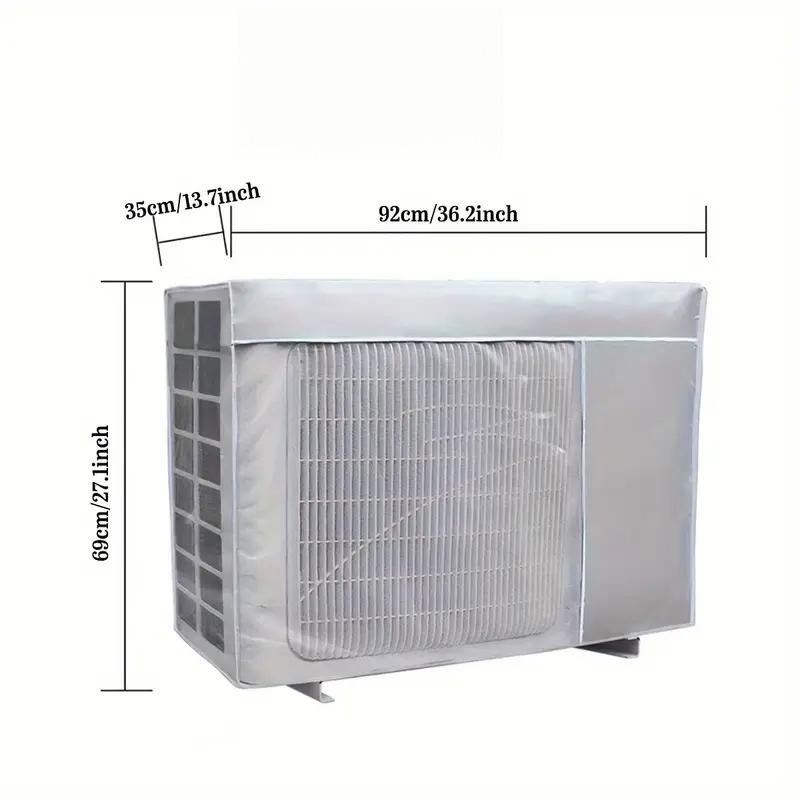 600D Waterproof AC Outdoor Unit Cover Sunproof Dustproof Windproof Snow Resistant Mini Split Protective Cover for Running Use