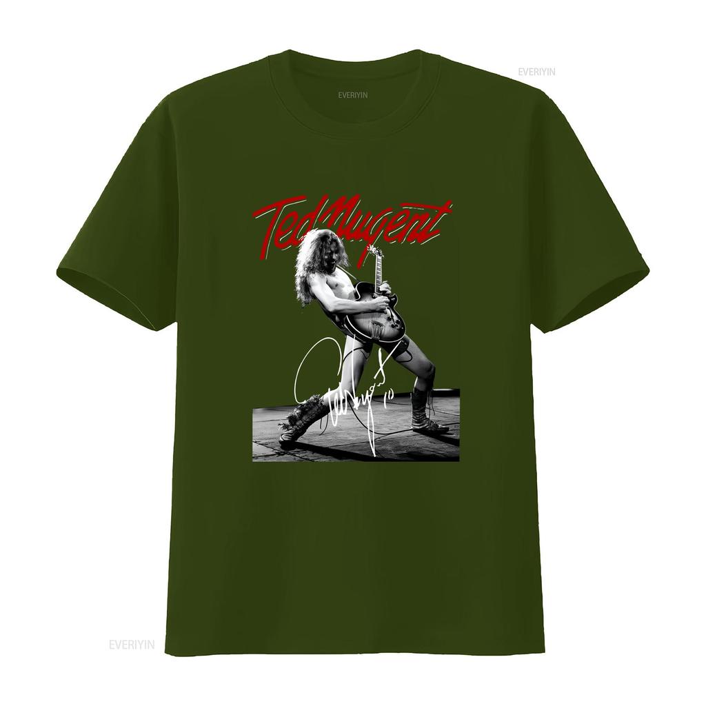 Vintage Ted Nugent Live Black For Fans All Size T Shirt Vintage Washed Breathable Graphic Slightly Versatile Streetwear Fashion