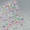 Luminous Chibi Maruko-chan 5D Stereo Nail & Phone Stickers - DIY Cartoon Decoration