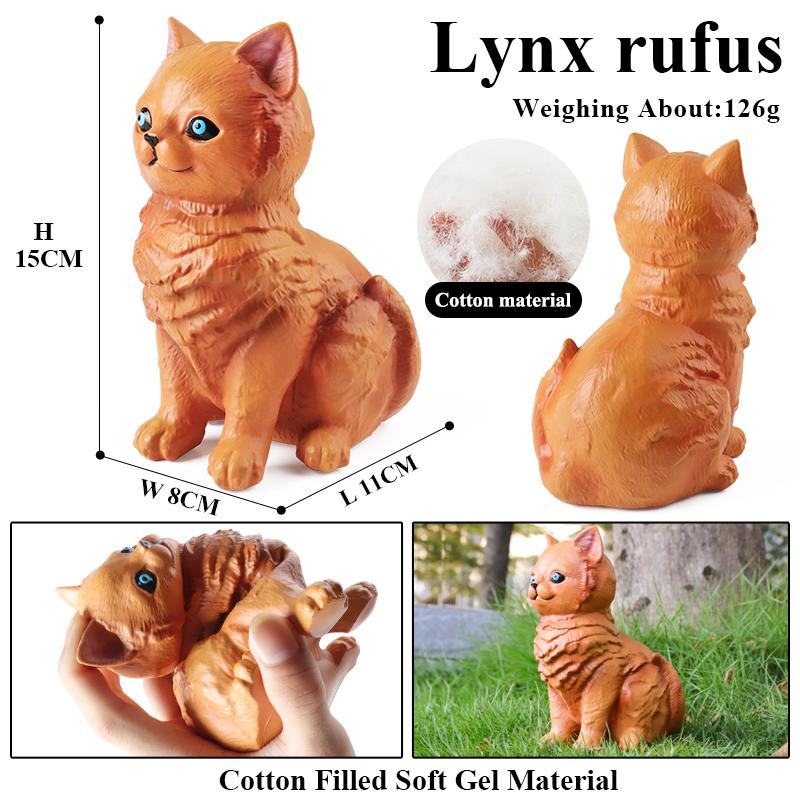 Oenux Soft Cotton Farm Animals Cow Horse Pig Hen Cat Dog Model Action Figures Wild Lizard Donkey Koala Educational Kids Toy Gift
