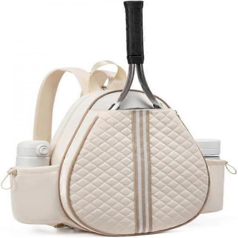 Pickleball Bag Crossbody Sling Paddle Bag With Large Capacity Storage Polyester Beige For Paddles Balls  Items