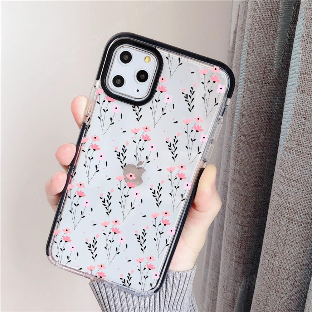 Small Fresh Floral Mobile Phone Case iPhone15 Hot-selling Transparent Mobile Phone Case Apple 17promax Soft Case
