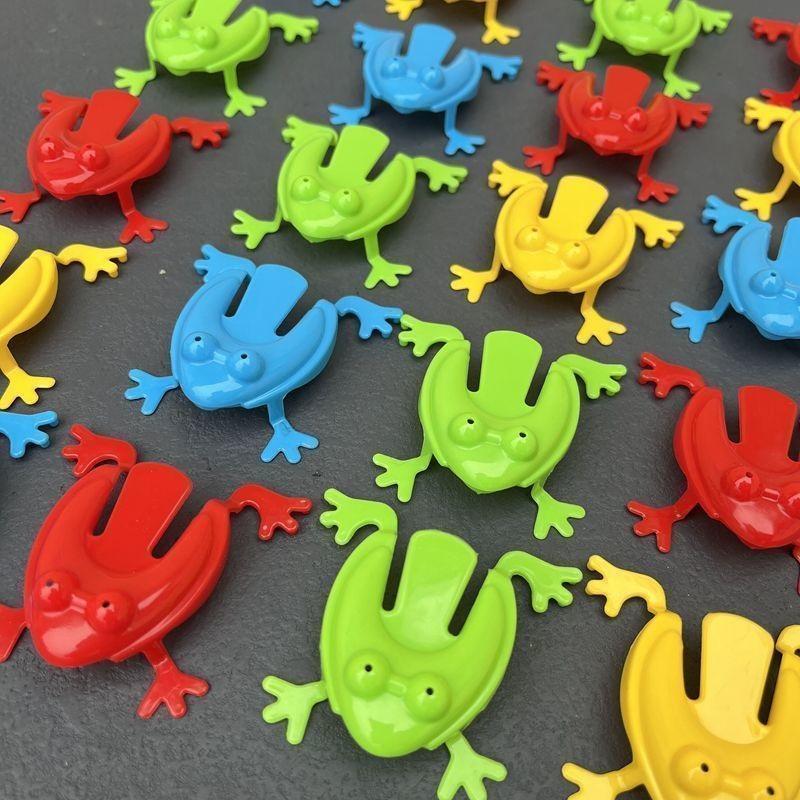5Pcs Press Jumping Frog Toys, Classic Nostalgic Bouncing Frog, Kids Stress Relief Interactive Puzzle Toys