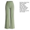 Women Casual Trousers High Waist Elastic Wide Leg Pants Solid Color Lounge Work Travel Daily Wear