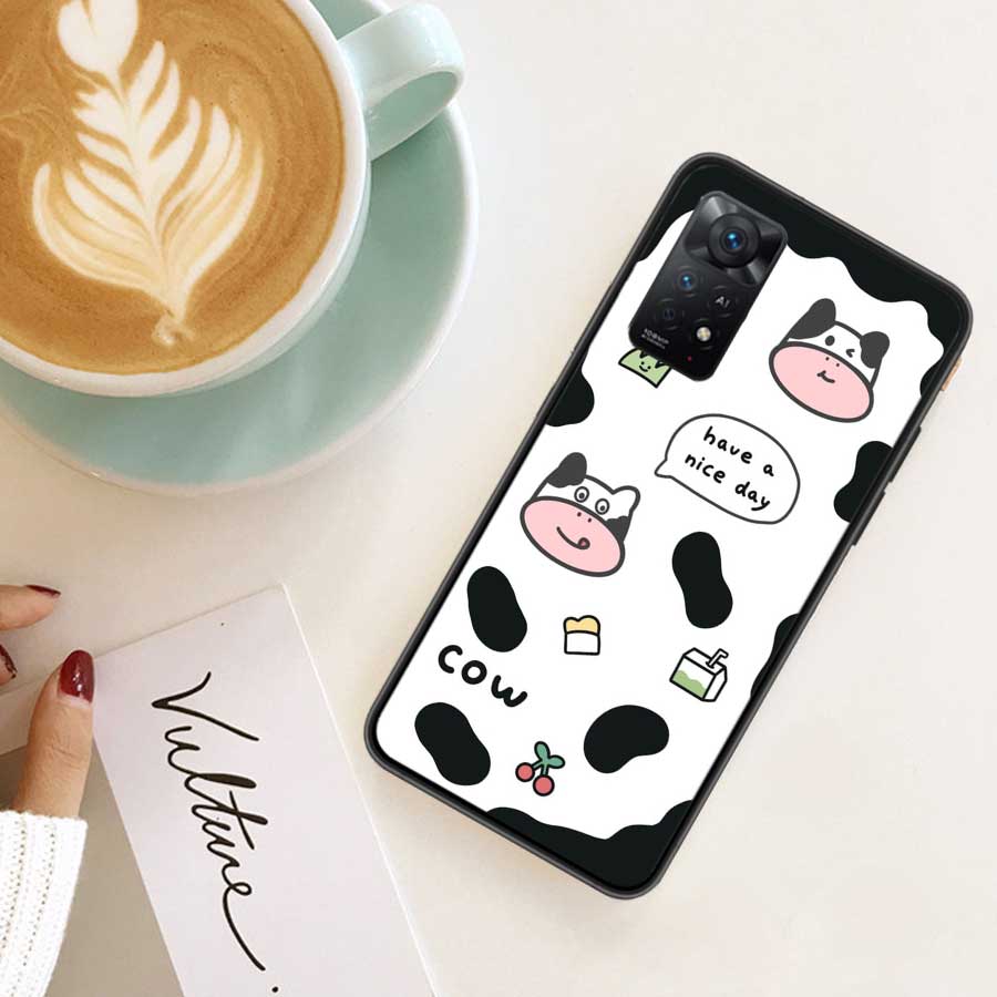 New Cute cow print Phone Case For Redmi Note 13 Pro 5G Plus 12 12C 10 10A 10C 9 9A 9C 9T 8 8A K60 K70 Pro Xiaomi Cover 7 7A 6 6A