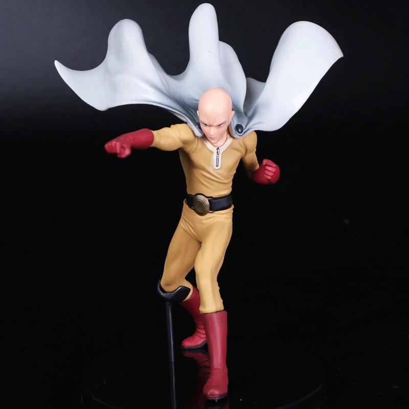 Figura de Anime ONE PUNCH-MAN Saitama em Pose de Luta de 14CM Brinquedo Periférico de PVC Colecionável Escultura Pequena Decoração de Mesa