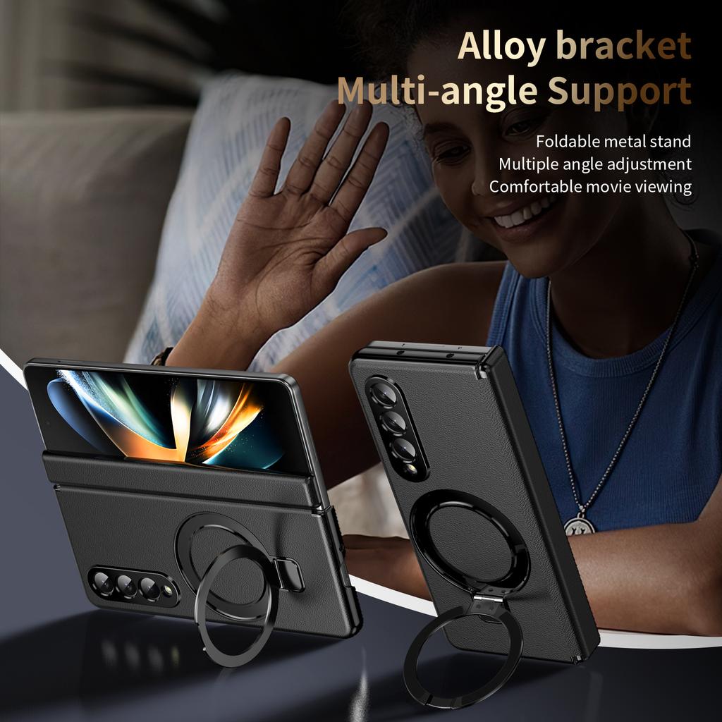 Anti-Scratch Folding Ring Magnetic Case for Samsung Galaxy Z Fold 8 Ultra Fold8 5G Fold7 Fold 7 6 5 4 3 Fold6 Phone Accessories