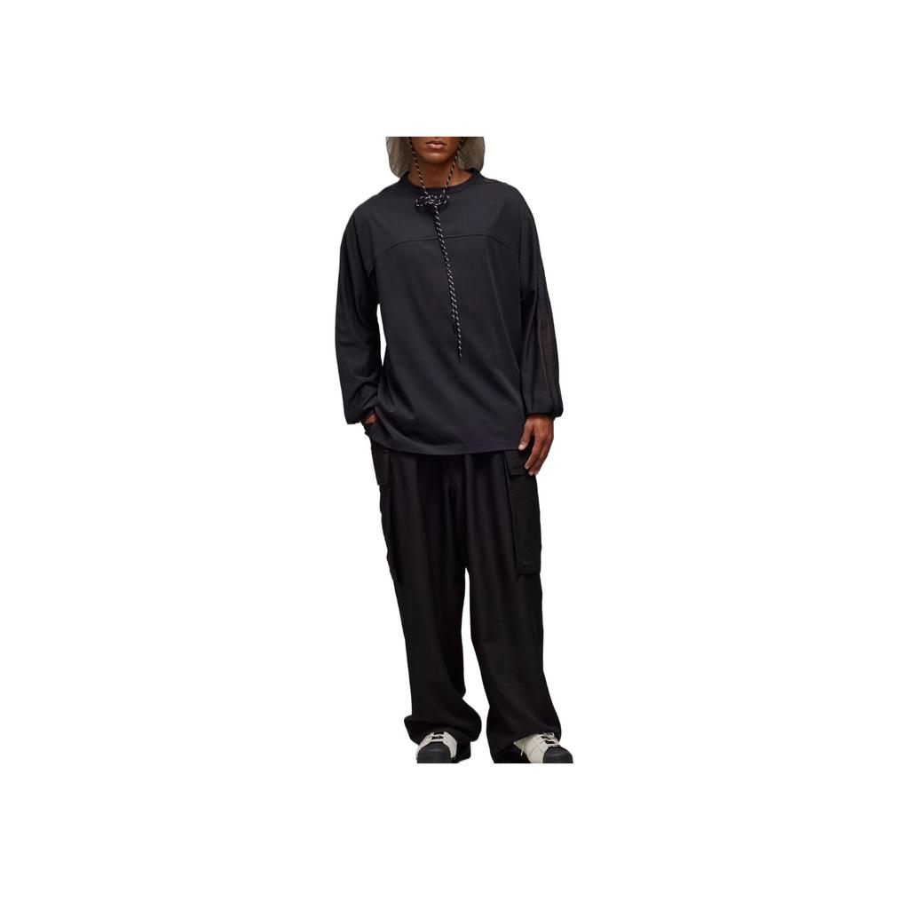 Adidas Mesh 3 Long Sleeve T-Shirt Comfortable Soft Warm Men Tops Black JL8309