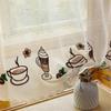 Short Curtain Polyester Cafe Curtain Window Covering Privacy Sun Protection For Kitchen Coffee Shop Easy Installation