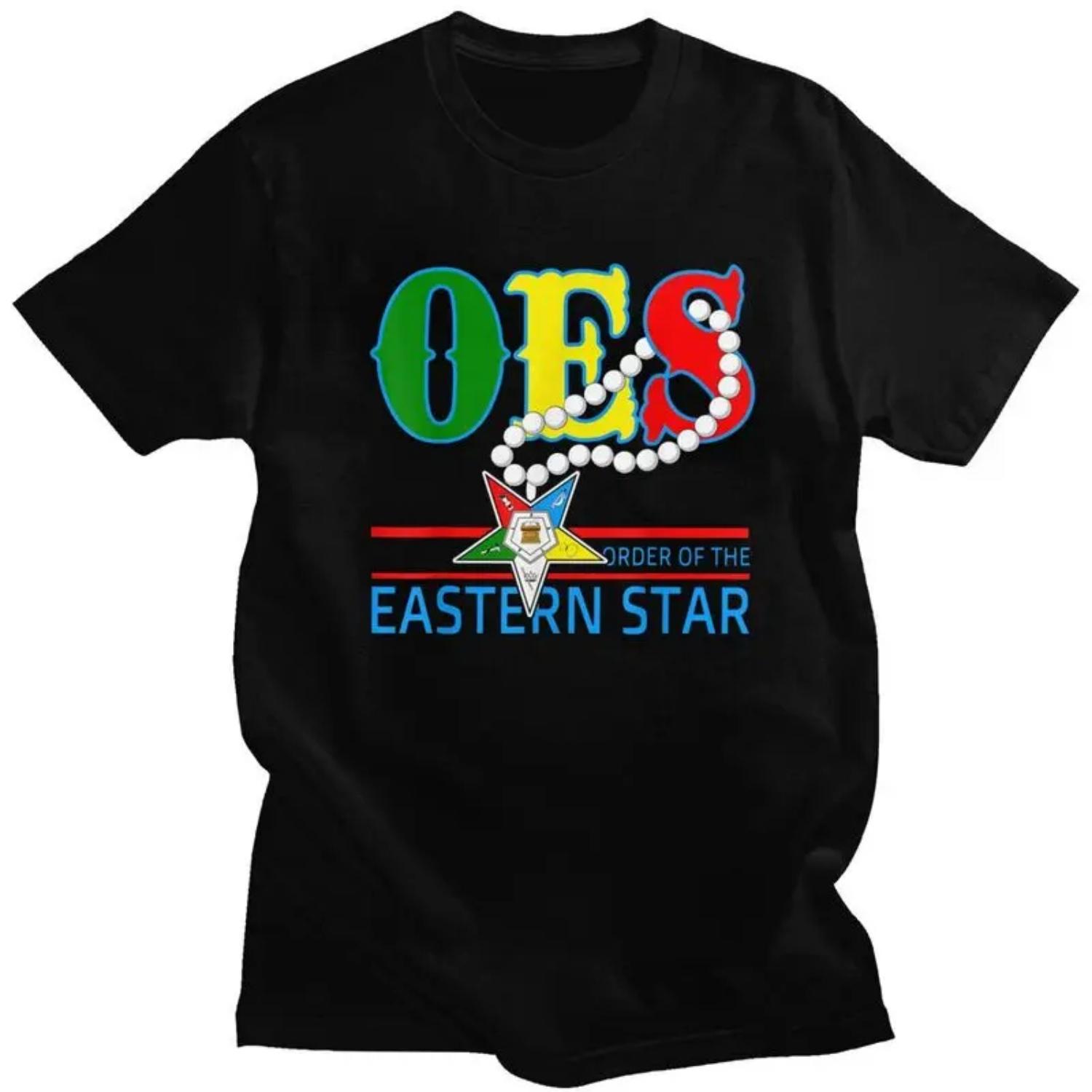 

Custom Male OES Eastern Star T Shirts Short-Sleeve Cotton Tshirts Streetwear T-shirt Casual Tee Slim Fit Clothes S