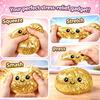 New Colorful Glitter Dumpling Glitter Dumpling Squishy with Box Dumplings Sensory Squeeze Toy for Stress Relief Toys Gifts