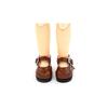 AXLUCE Plush Doll Shoes 20cm Brown Leather Footwear