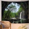Llamazing Forest Tapestry Home Decor Landscape Tapestry Living Room Bedroom Decoration Magic Curtain Morning Forest