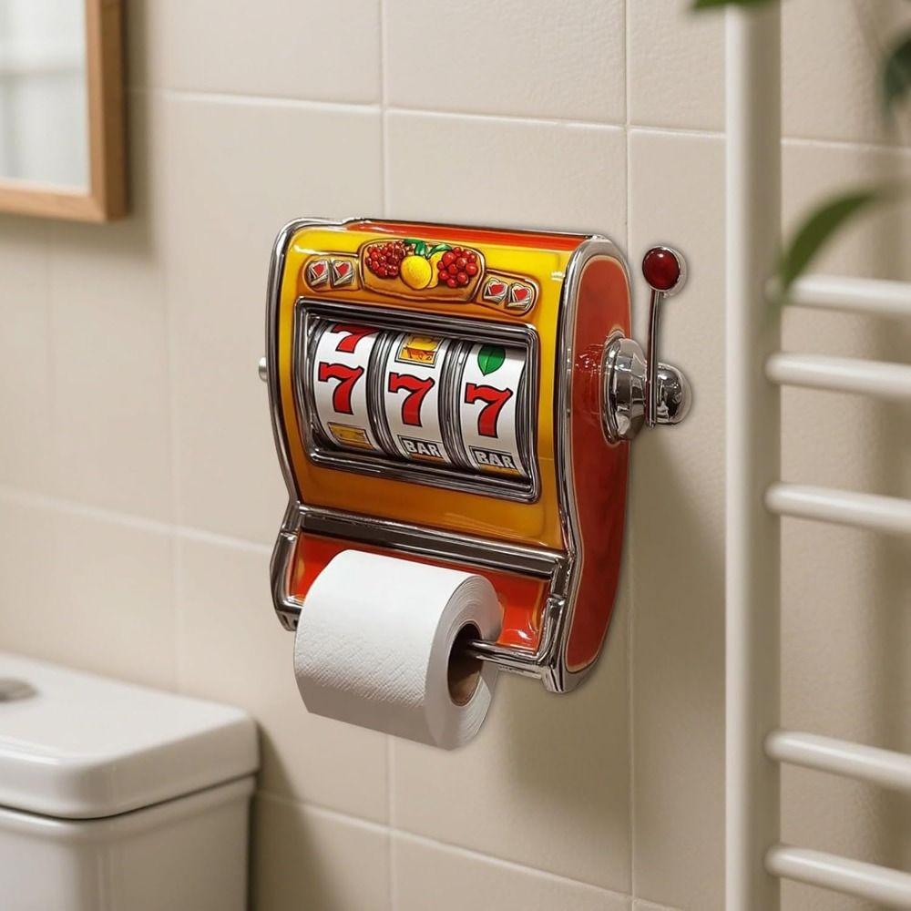 Portarotolo da Toilette a Slot Machine da Parete Divertente Portarotolo da Toilette a Slot Machine