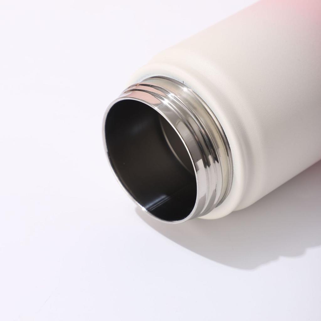 Thermos Mug, High Value, Gradient Large-Capacity Direct Drinking Cup, Stainless Steel Portable Bouncing Cup For Male And Female Students