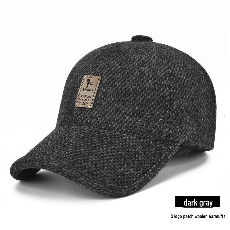 Men's Winter Ear Protection Duckbill Cap - Thick Velvet Warm Baseball Hat for Seniors