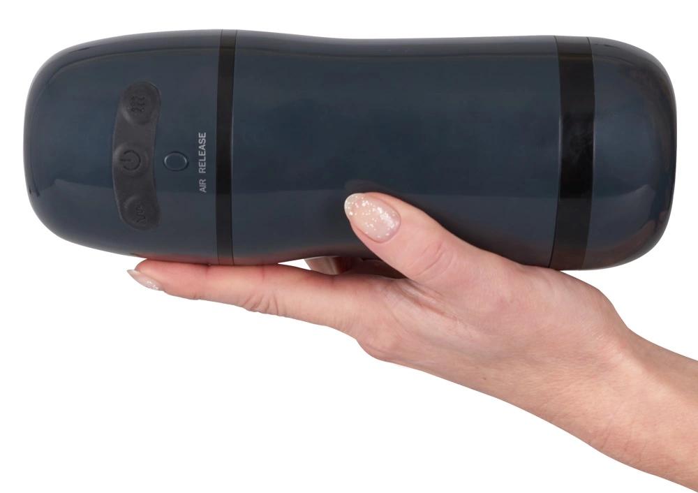 Rebel - Handy Vibrating and Sucking Masturbator Black