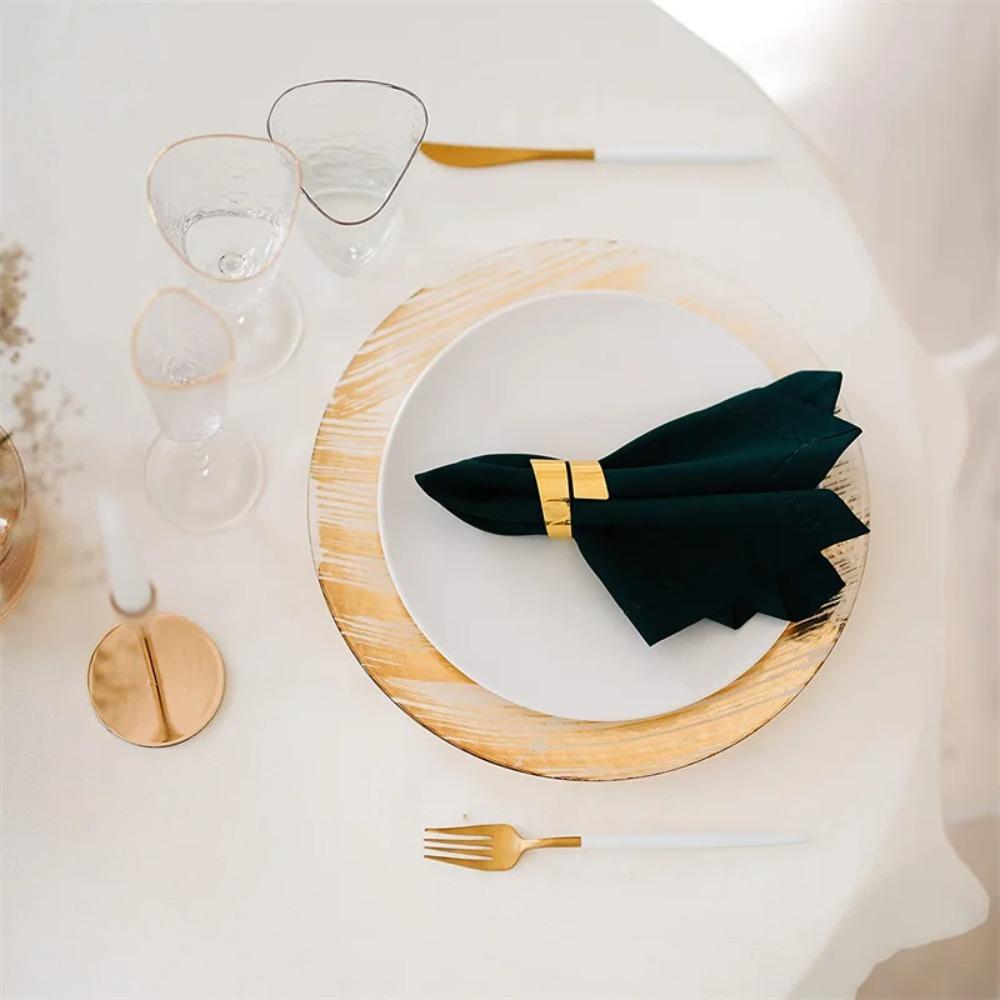 Gold/Silber Serviettenring Vergoldete Hochzeitstuchringe Serviettenhalter Weihnachten
