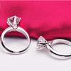 925 Silver Simple Engagement Wedding Rings for Women Fashion 1CT/2CT/ 3CT Cubic Zirconia Ring Bridal Jewelry Gift
