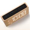 G60 Wood Grain Digital Clock Adjustable Volume & Dimmer Snooze DST Loud Alarm Wood Decor Electric Desk Clock with USB Port