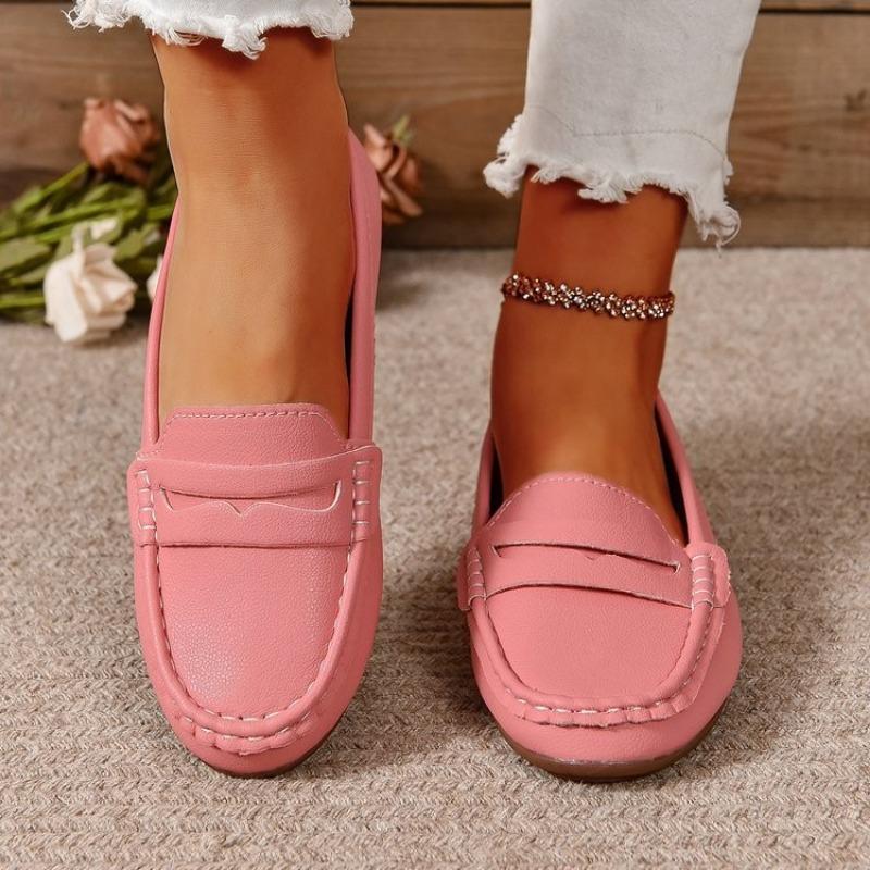 Flat Four Seasons Lightweight Casual Shoes Fashion One Foot Stirrup Women's Shoes Round Head Single Shoes