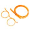 Silly Straw Glasses Fun Loop Drinking Straw Eye Glasses for Kids Party (Orange)