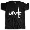 New fashion t-shirt cotton tees Banksy Street Art Love Guns AK-47 AK47 AK 47 men's t shirt brand top tees unisex teeshirt