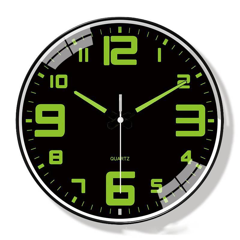 Minimalist Quartz Wall Clock With Luminous Hands For Bedroom Use