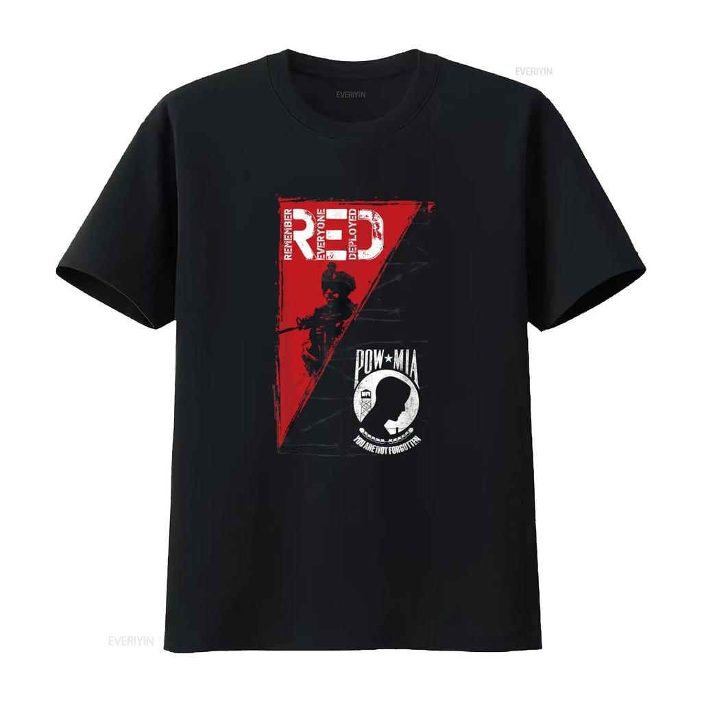 Remember Everyone Deployed T Shirt vintage Washed Soft Breathable Casual Slightly homme Unisex Comfortable graphic fashion