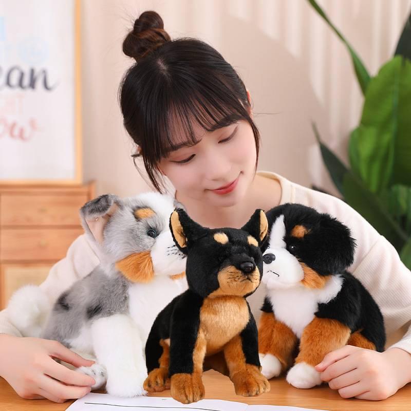 Soft And Cuddly Bernese Mountain Dog Plush Toy 25cm