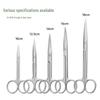 14cm Stainless Steel Curved & Straight Thickened Scissors for Lab, Beauty, Suture, and Gauze