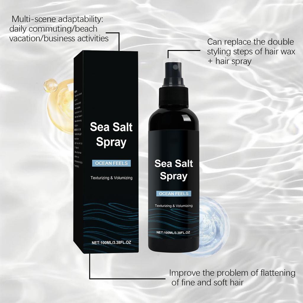 Men's Sea Styling Spray, Hair Root Texture Shaping, Quick-drying And Non-stiff Ingredients, Suitable For Multiple Scenarios,100ML
