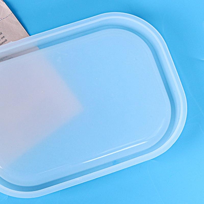 Coaster Cup Mat Crystal Mold Handmade Oval Tray Silicone Mold Fruit Plate Casting Mold Serving Borad Crystal Epoxy Mold