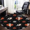 1pc Halloween Cats Office Round Area Rug, Under Office Chairs Bedroom Living Room Home Decor, Room Deco