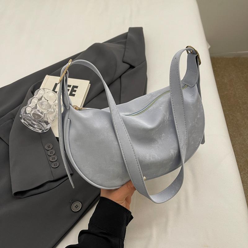 Korean Version of Niche Crossbody Bag Women's Casual Bag Summer New Pink Dumpling Bag Simple One-shoulder Underarm Bag