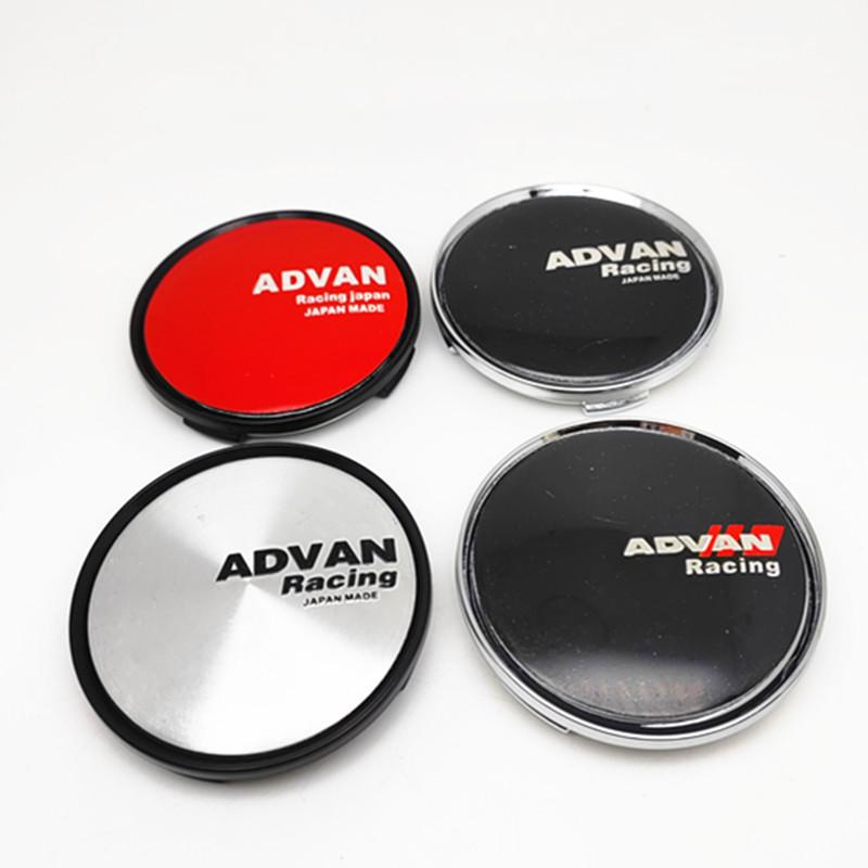4pcs 63mm 57mm Advan Racing Wheel Center Caps Hub Rims Cover Car Styling Badge Emblem Car Styling